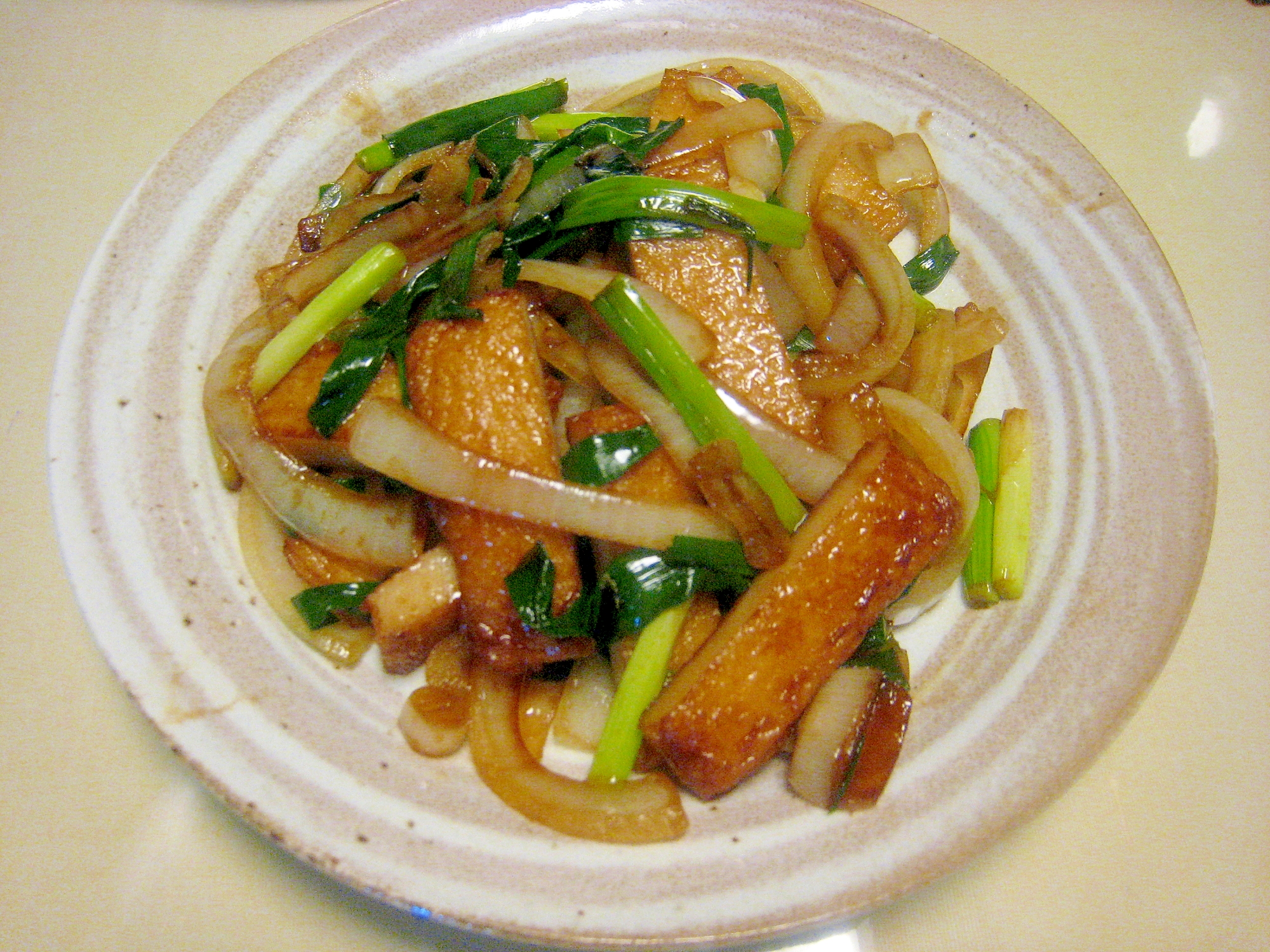 ひら天とたまねぎの炒め物 レシピ 作り方 By 08orange 楽天レシピ