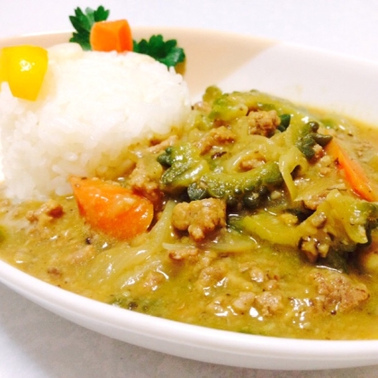 早くできる　合びきミンチのカレーライス