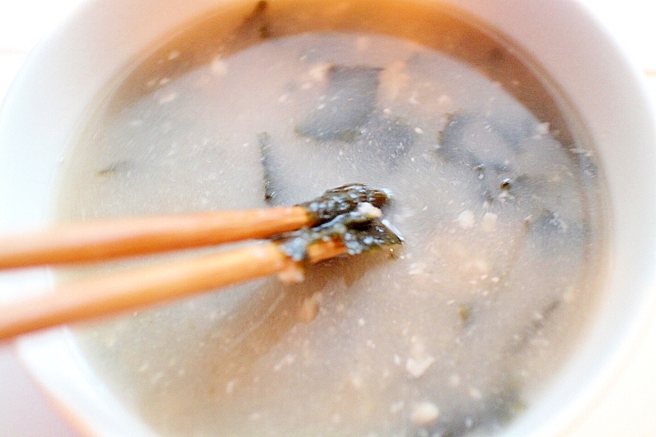 あっという間にお味噌汁！焼き海苔のお味噌汁