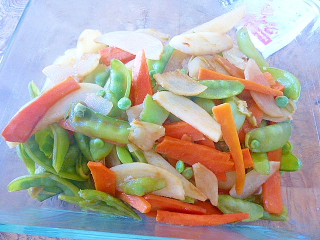 さやえんどうとその他野菜のきんぴら