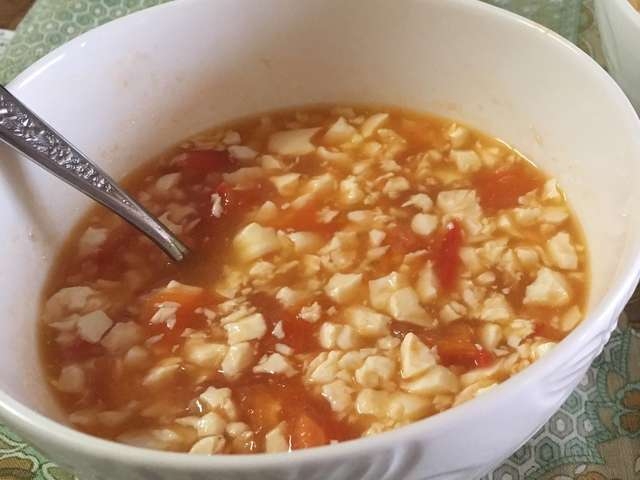 トマトと豆腐の簡単スープ