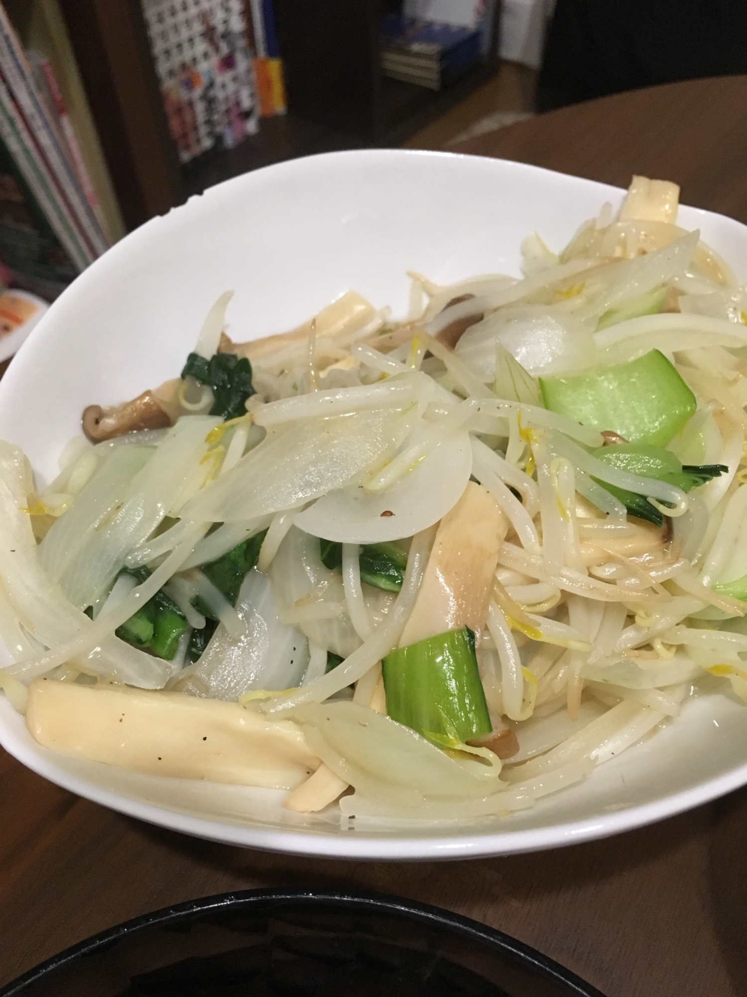 もやしとチンゲン菜のあんかけ炒め