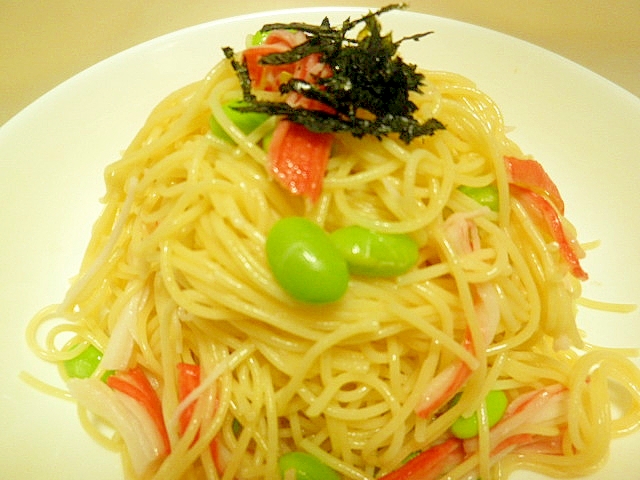 枝豆のスパゲティーサラダ