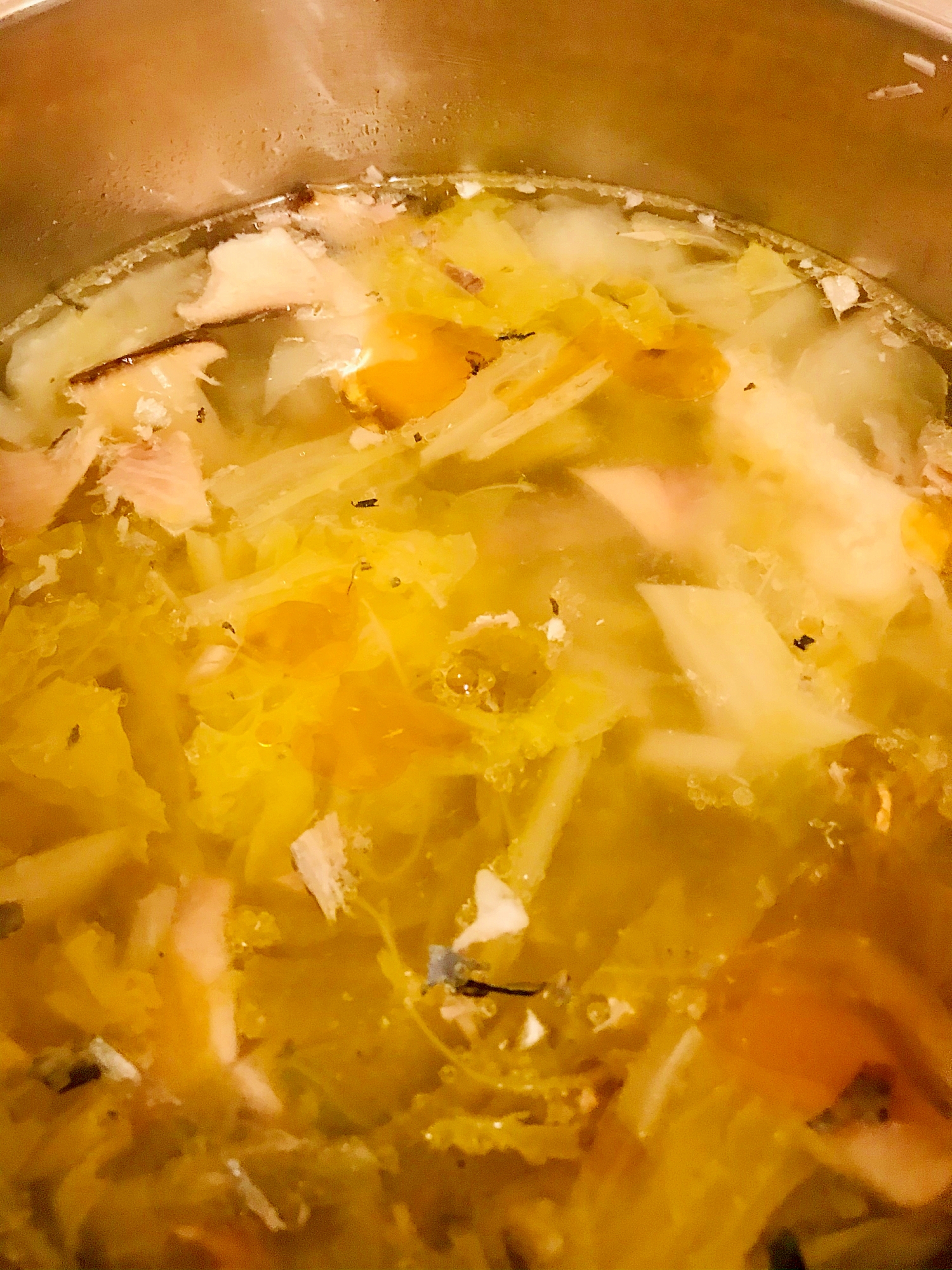 白菜　エリンギ　サバ缶スープ　電気圧力鍋