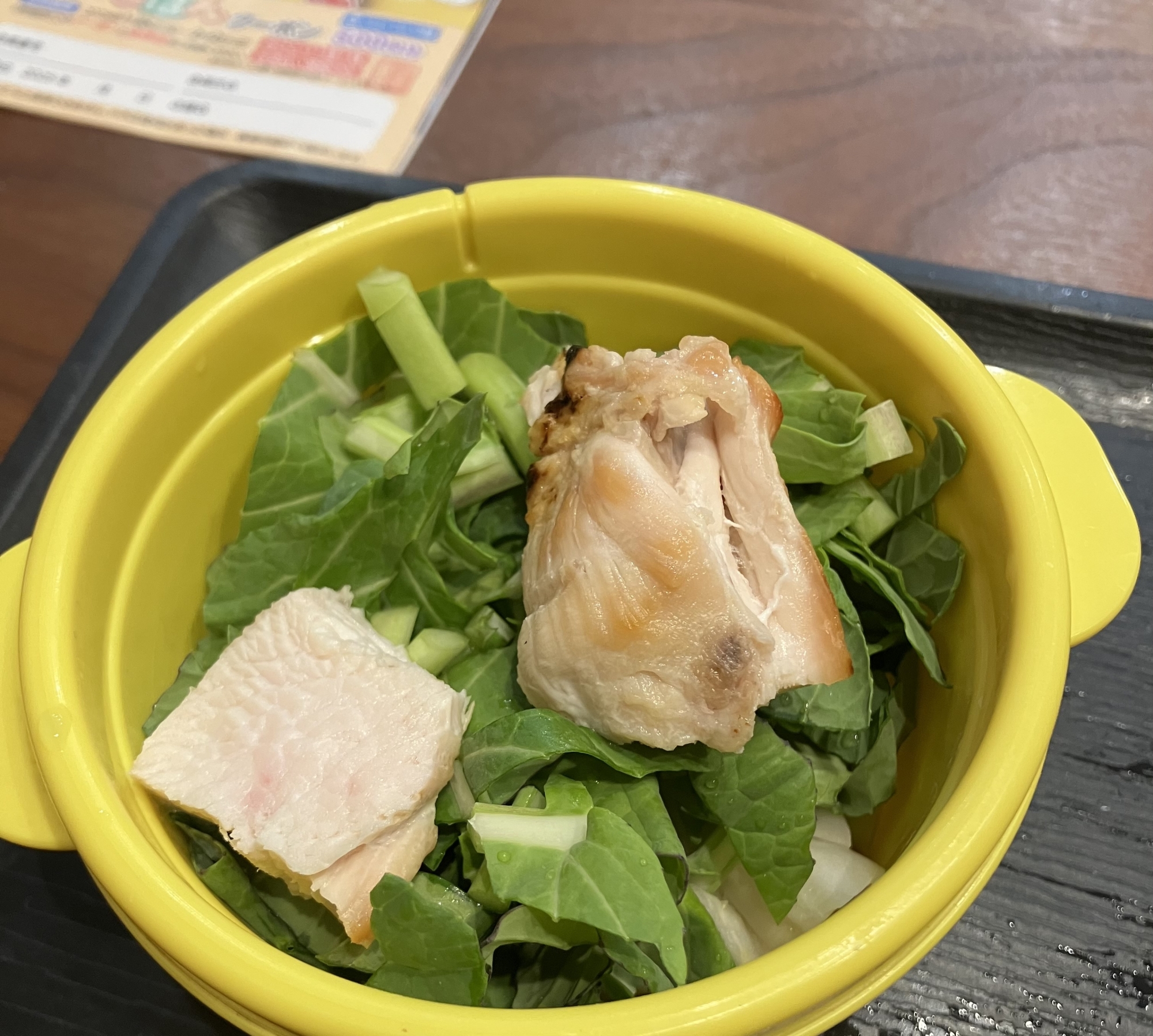 サラダ風チキンと菜花のあっさり炒め