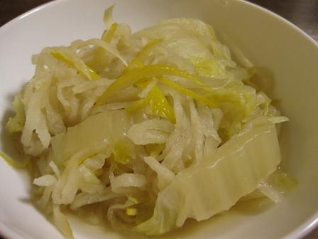 白菜と千切り大根の柚子煮