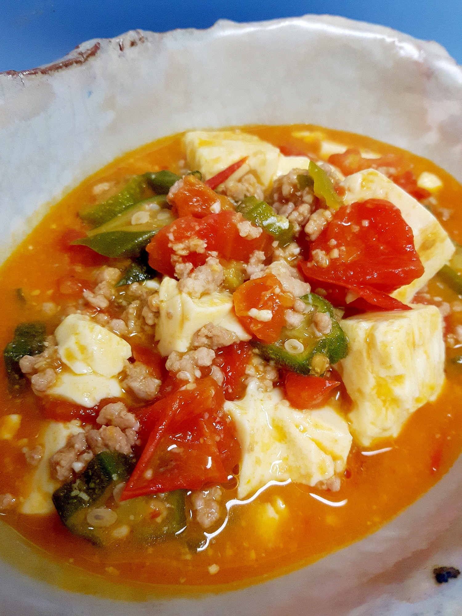 子供が喜ぶ トマトとオクラの麻婆豆腐 レシピ 作り方 By Acchan66 楽天レシピ 子供が喜ぶ トマトとオクラの麻婆豆腐 レシピ 作り方 By Acchan66 楽天レシピ