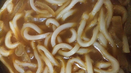 残りカレーdeカレーうどん♪