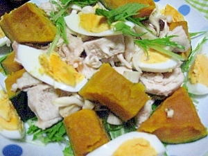 カボチャと卵のサラダ