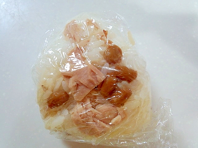 茨城県水戸納豆とシーチキンのマヨ醤油おにぎり