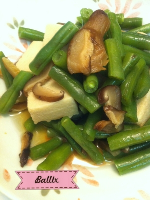 いんげんと高野豆腐の含め煮