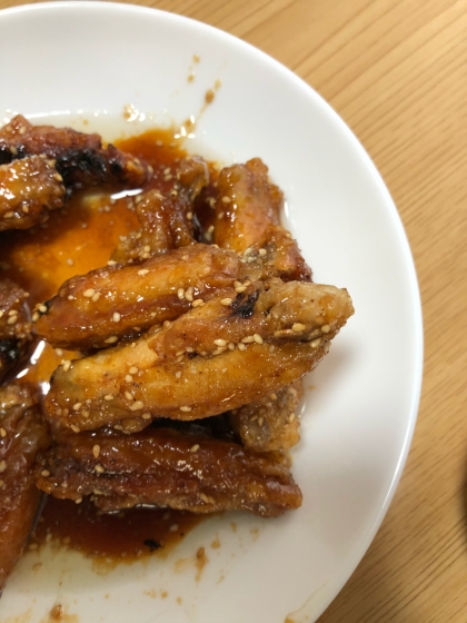 お昼ご飯に作りました！骨付き肉じゃないと食べてくれない息子がこれならよく食べてくれました‪⸜(*ˊᵕˋ* )⸝‬