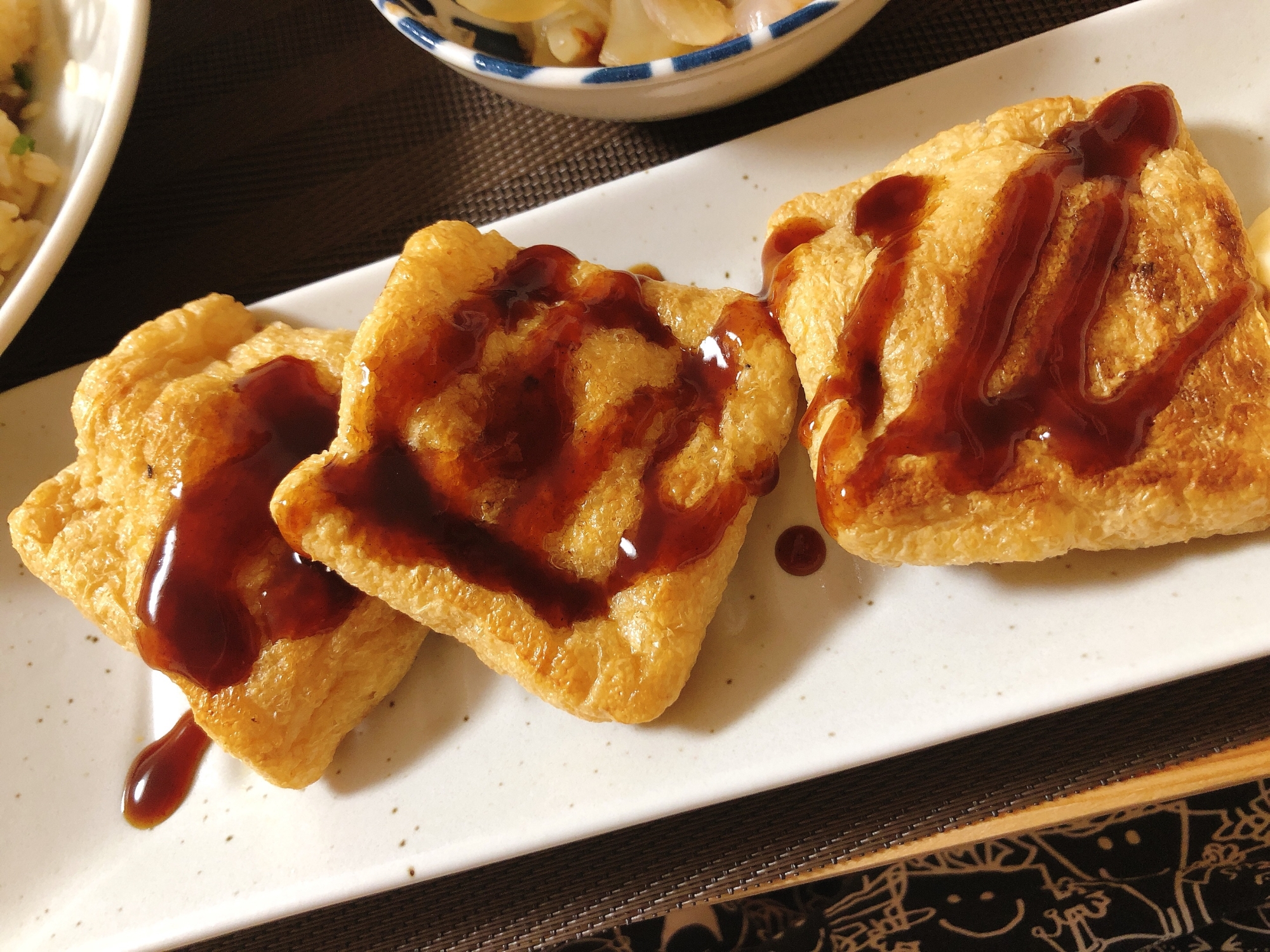 油揚げのお好み焼き風