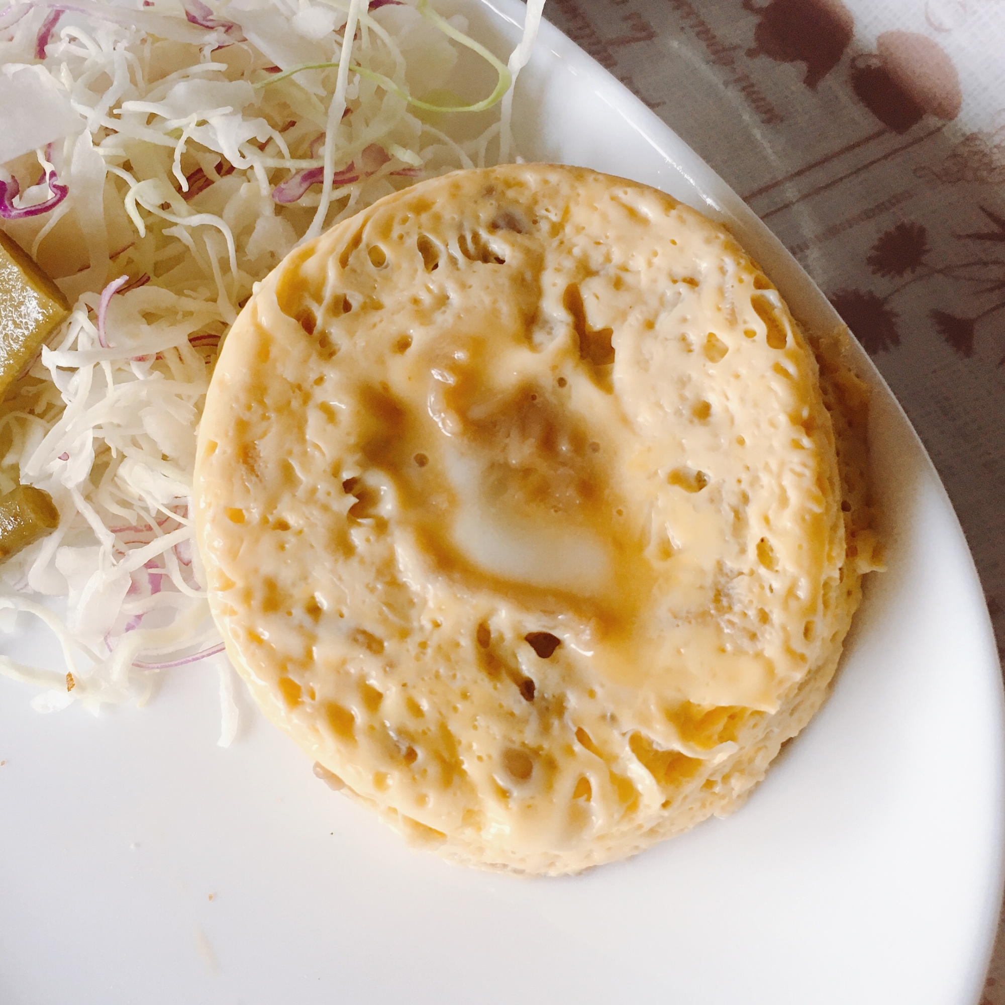 電子レンジでまんまるオムレツ