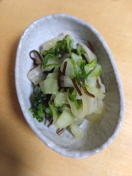 白菜のお浸し塩昆布和え