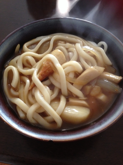 カレーうどんの素を買わなくても作れました。美味しかった〜また作ります。