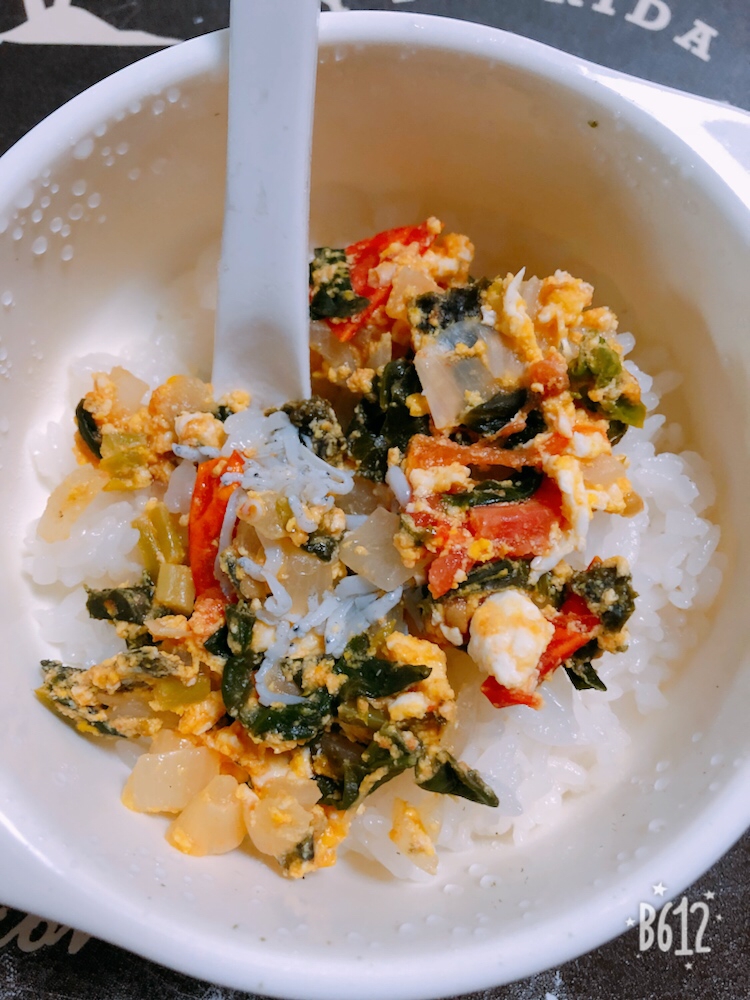 簡単 離乳食後期の朝食 野菜たっぷり卵丼 レシピ 作り方 By Rittanmama 楽天レシピ
