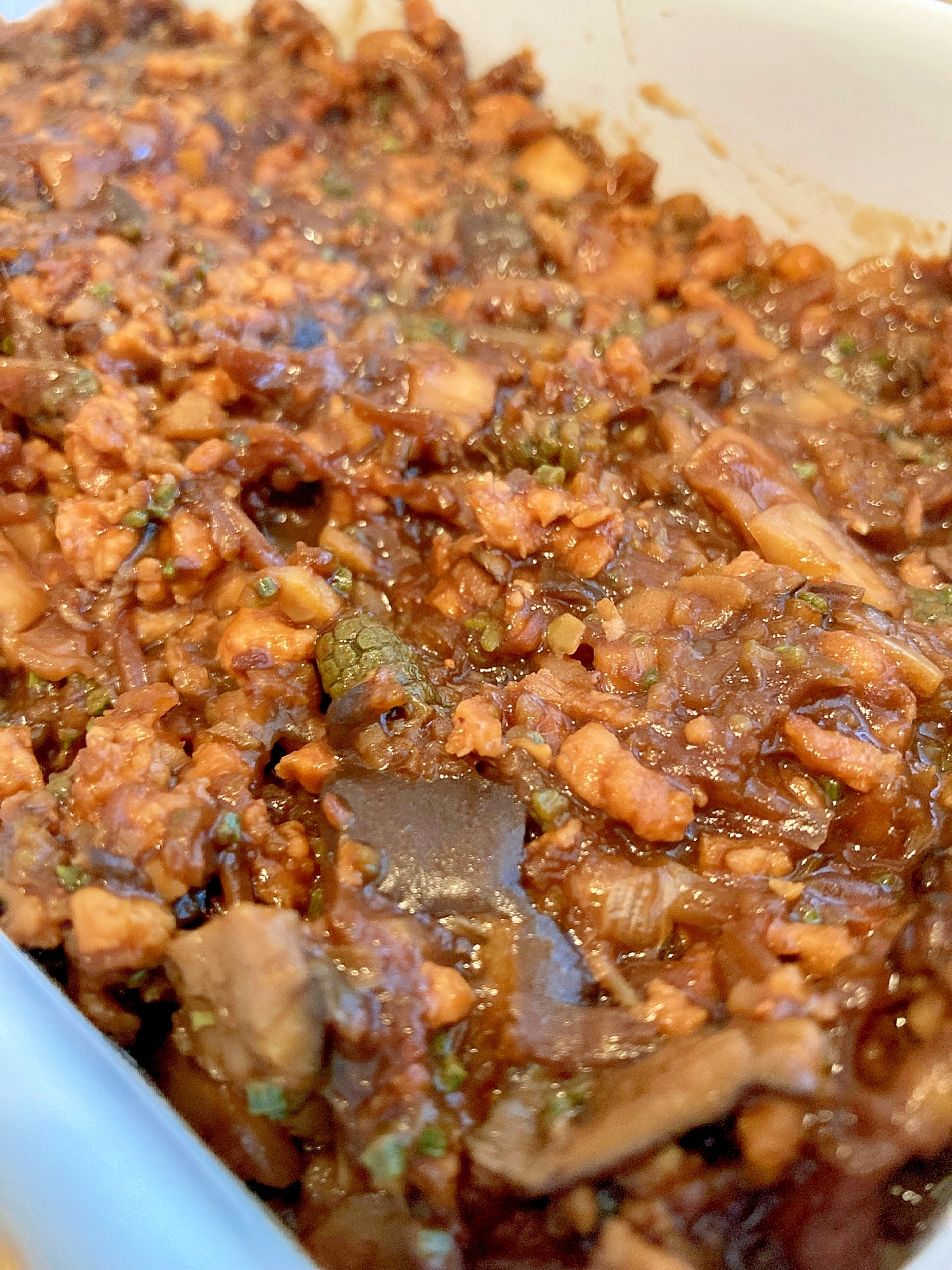 つくしと大豆ミートミンチの肉味噌風　プラントベース