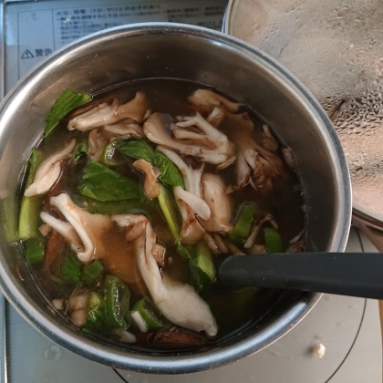 ごぼうと小松菜のみそ汁