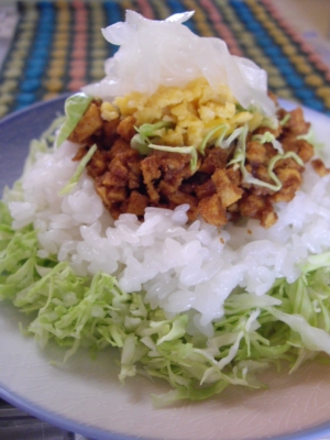 ヘルシーカレー味タコライス風♪