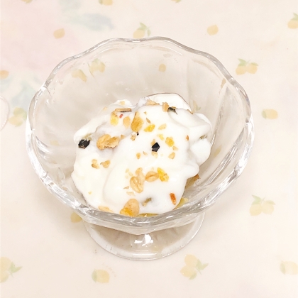 たまごとろろ昆布胡麻ヨーグルト♪