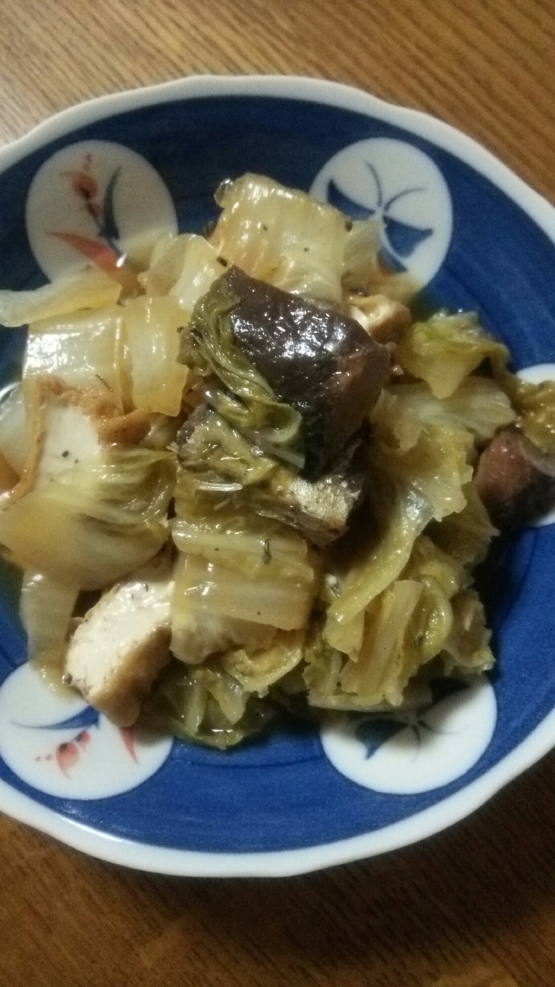 さば缶と白菜と厚揚げの煮物