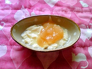 離乳食中期 簡単フルーツ豆腐 レシピ 作り方 By 愛也花ママ 楽天レシピ