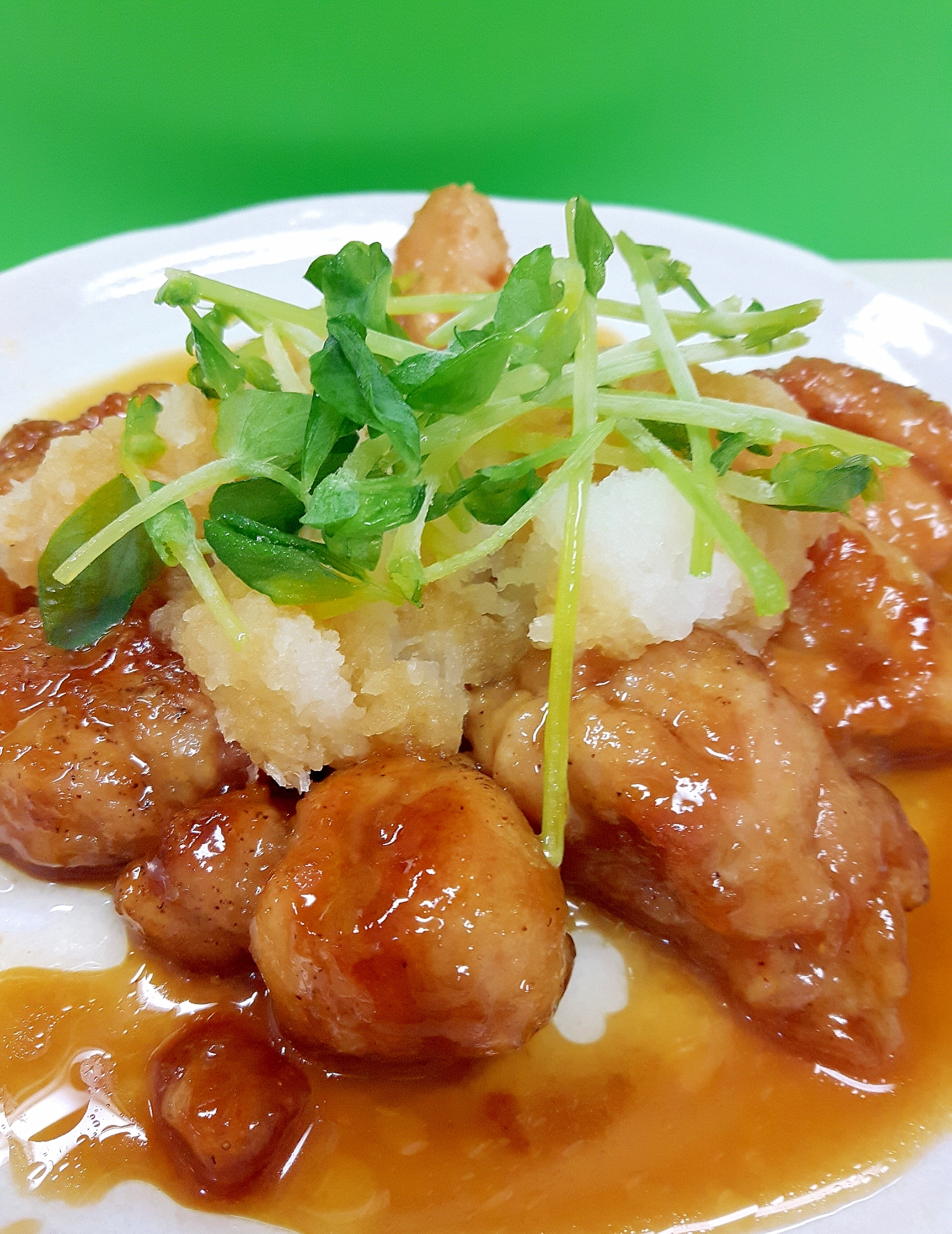 子供が喜ぶ 鶏肉の甘辛唐揚げwithおろしポン酢 レシピ 作り方 By Acchan66 楽天レシピ