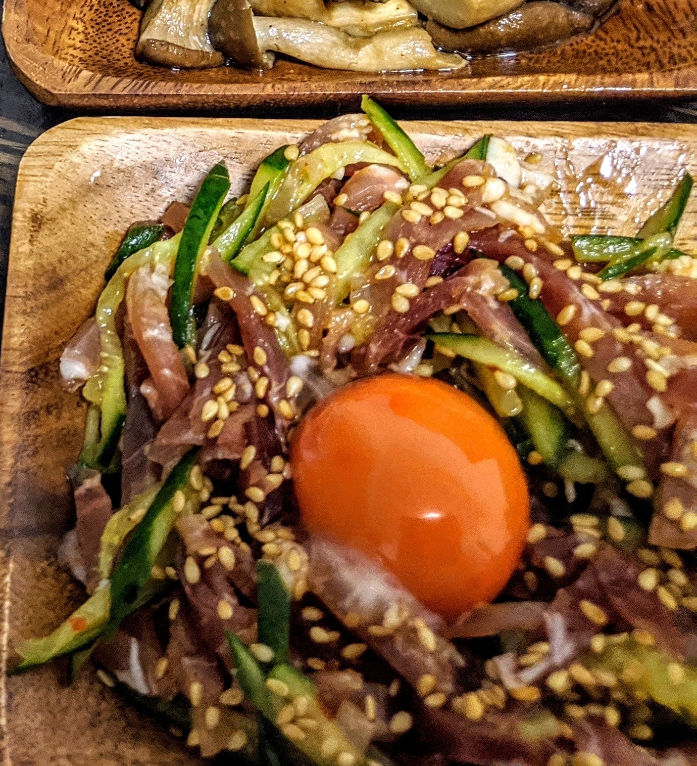 【超簡単】生ハムユッケ【オシャレおつまみ】