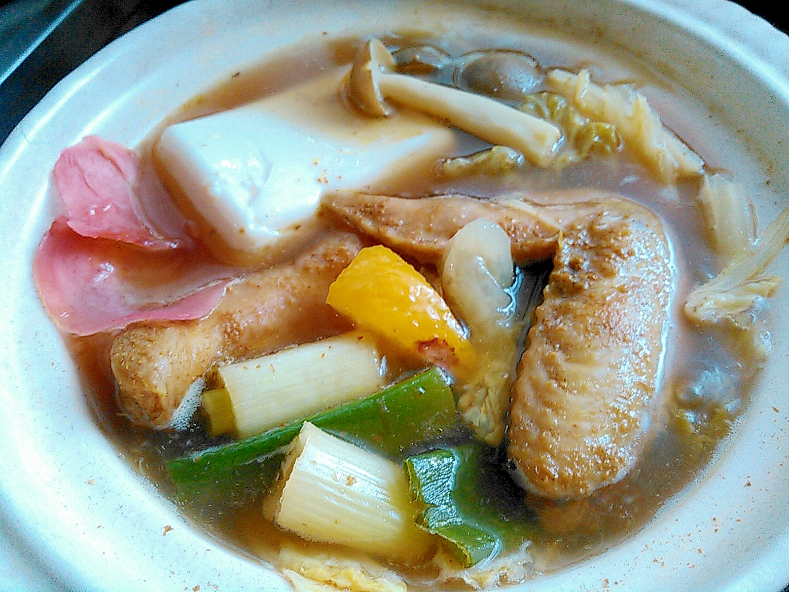 鶏&野菜&豆腐のカレー風味鍋