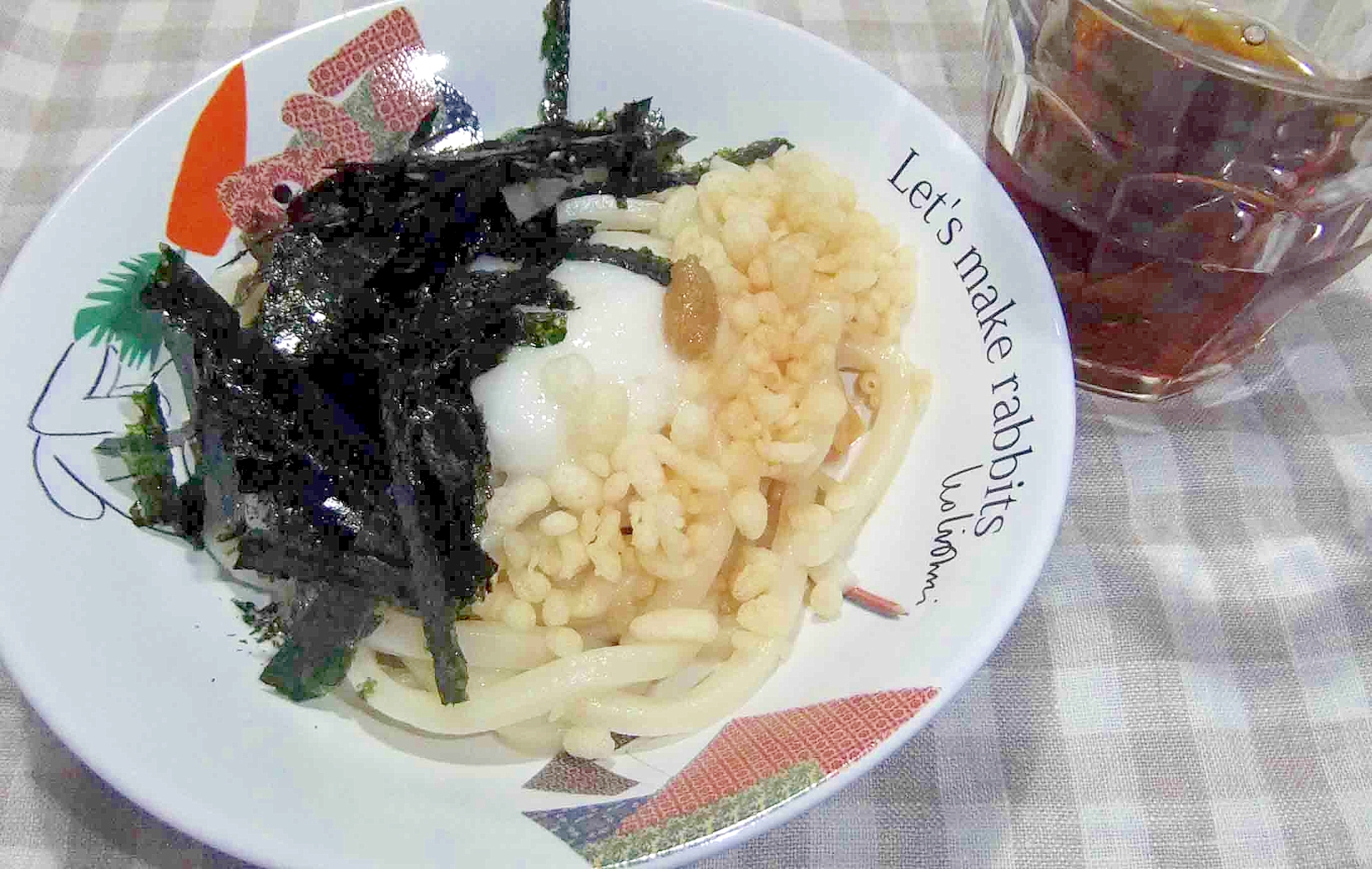 もみ海苔とろろ芋のぶっかけうどん