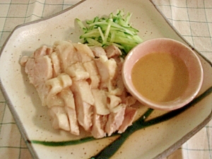 めっちゃジューシー 茹で鶏のごまソース レシピ 作り方 By Abi411 楽天レシピ