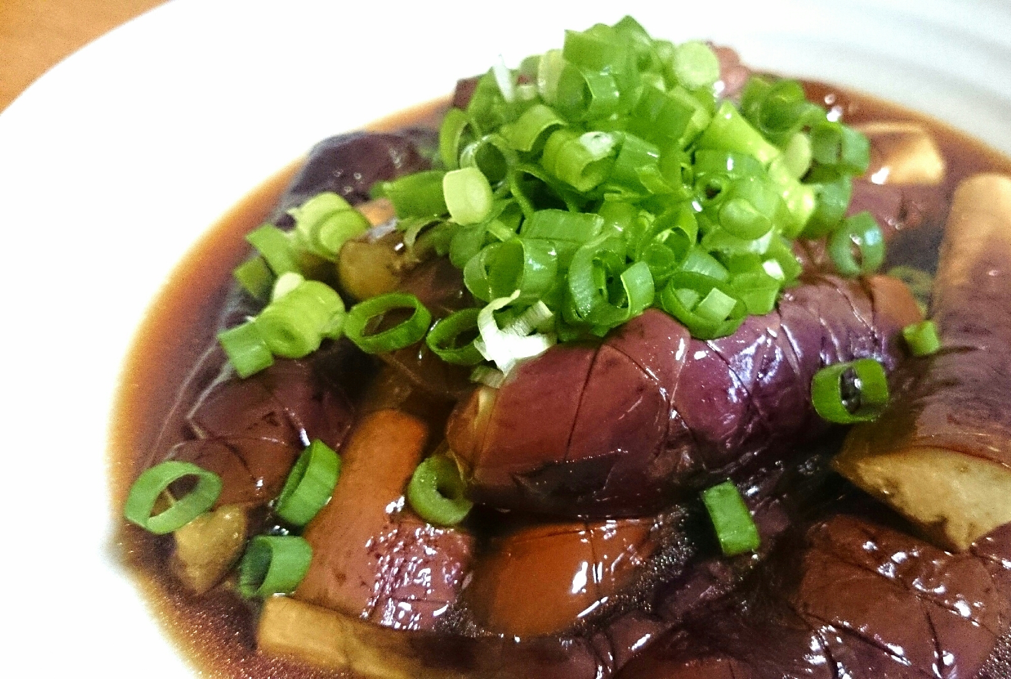 ごま油香るなすの煮浸し