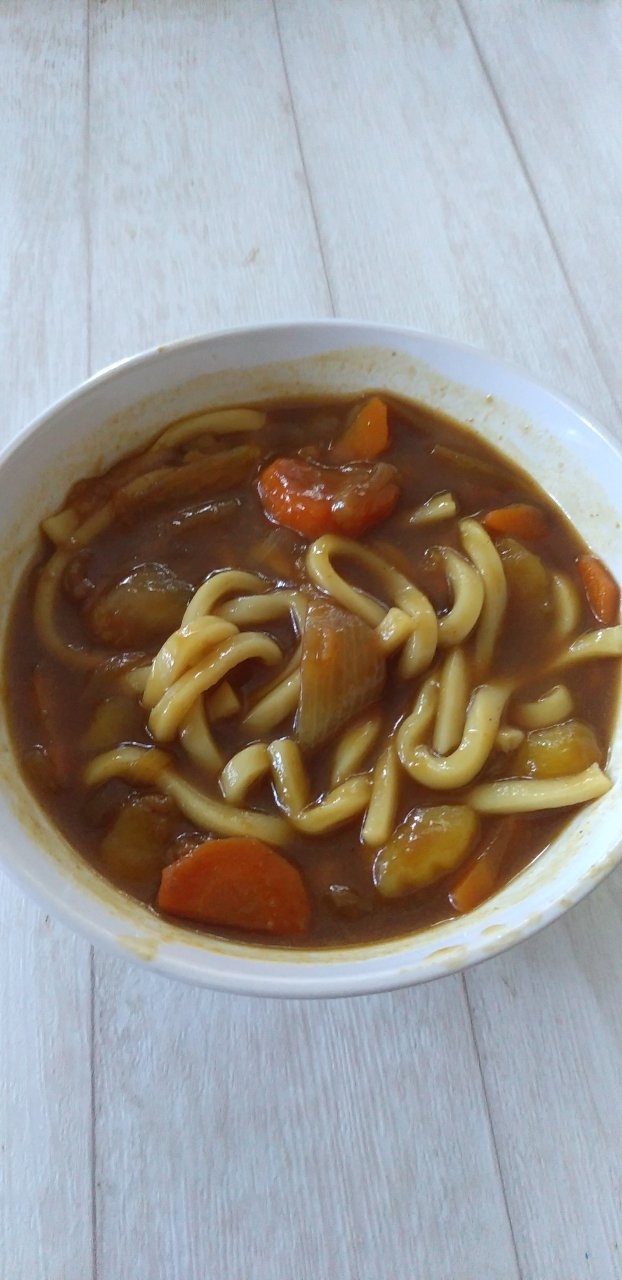 子供甘口カレーで大人うどん