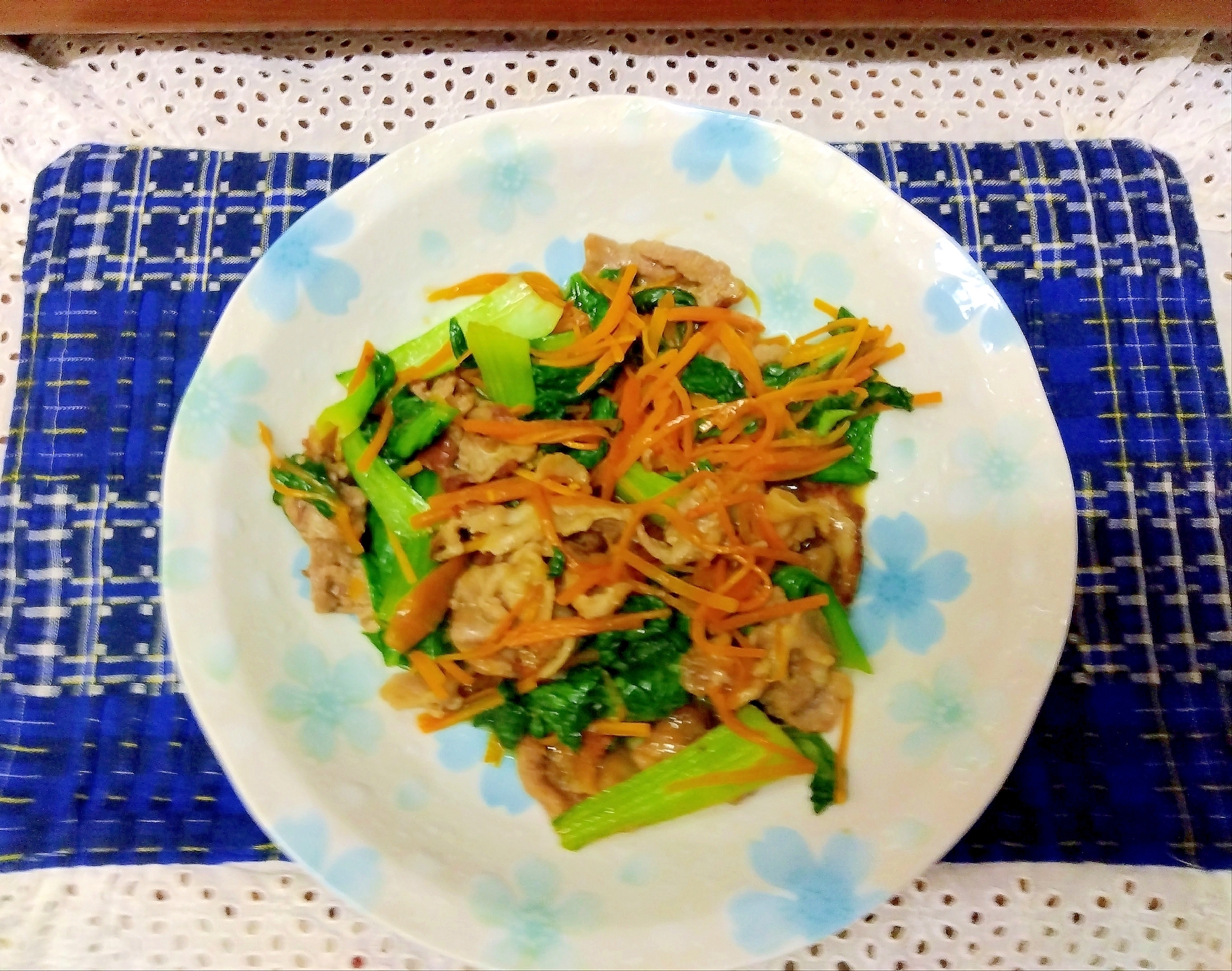 チンゲン菜の炒め物