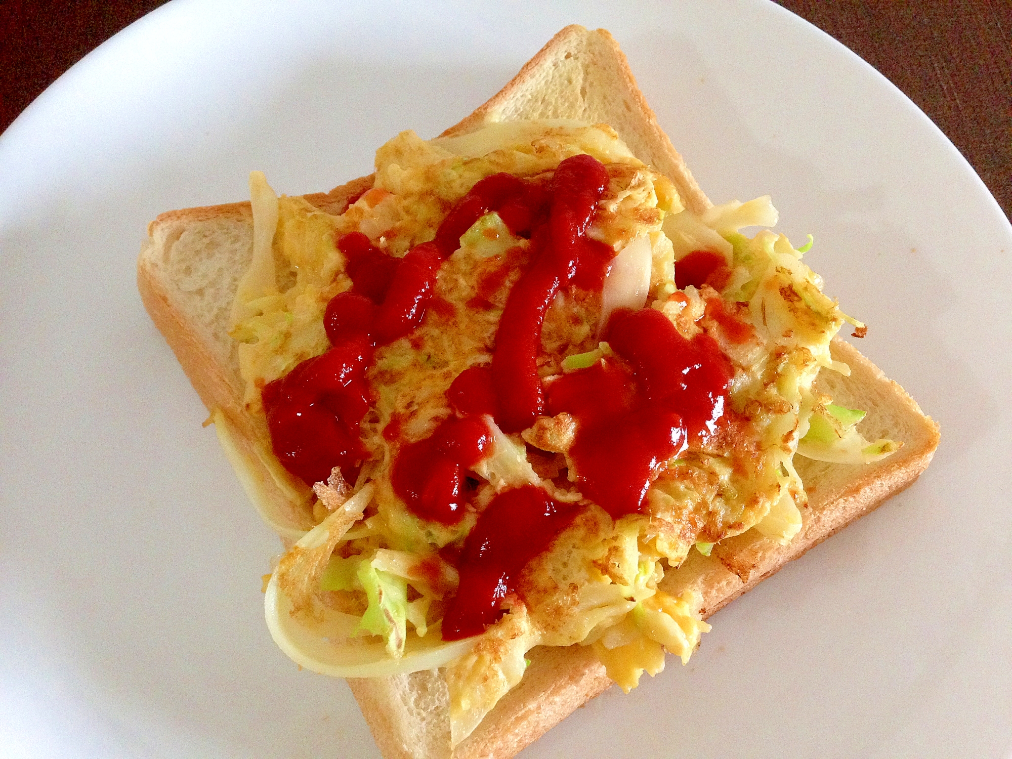 朝食に☆オムキャベツトースト