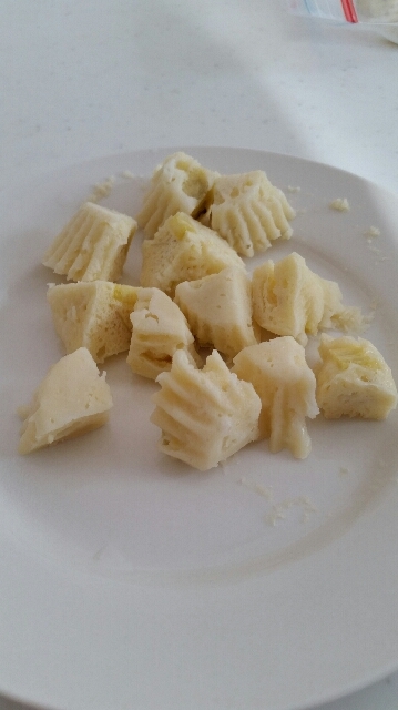 簡単!レンジでさつまいも蒸しパン【離乳食】