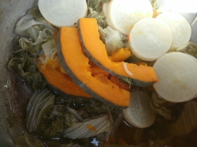白菜とかぼちゃと大根のごた煮