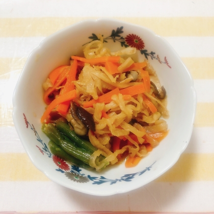 切り干し大根とじゃこ炒めののっけご飯