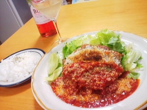 鶏モモ肉の香草パン粉焼き