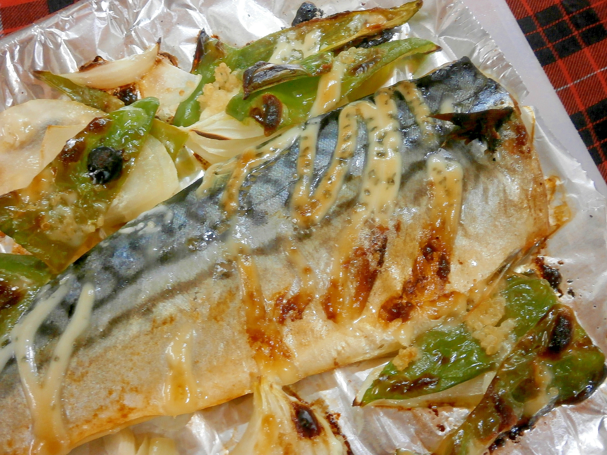 鯖と野菜のマヨ焼き