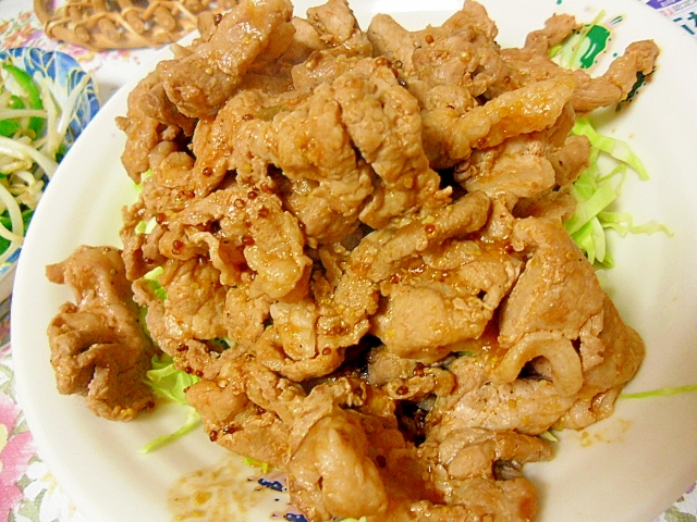うまっ 豚肉しょうが焼き ハニーマスタード味 レシピ 作り方 By ミスチバス 楽天レシピ