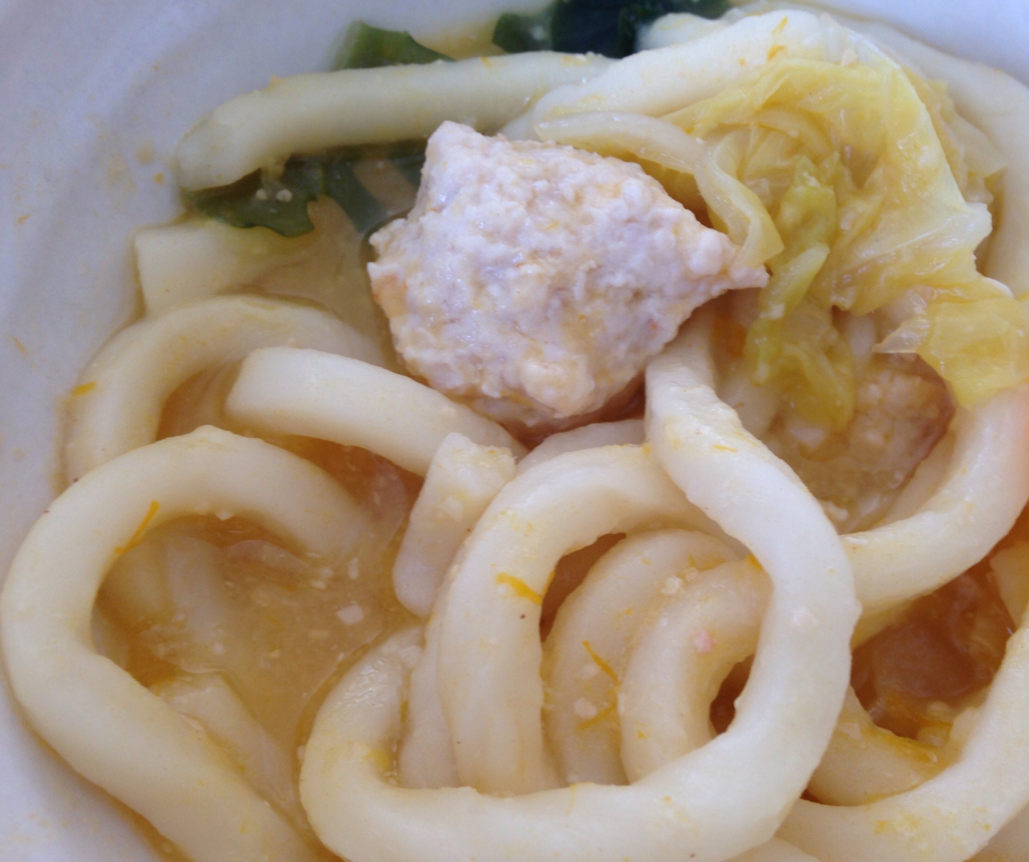 鶏団子味噌うどん