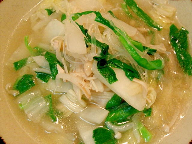 春雨鶏中華風スープ