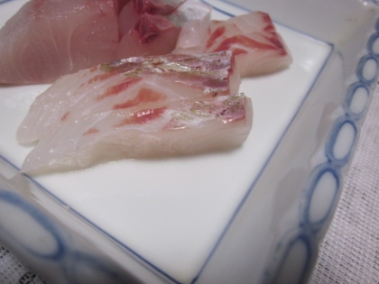 お刺身をモッちりと仕上げるには、ちょい塩締め。