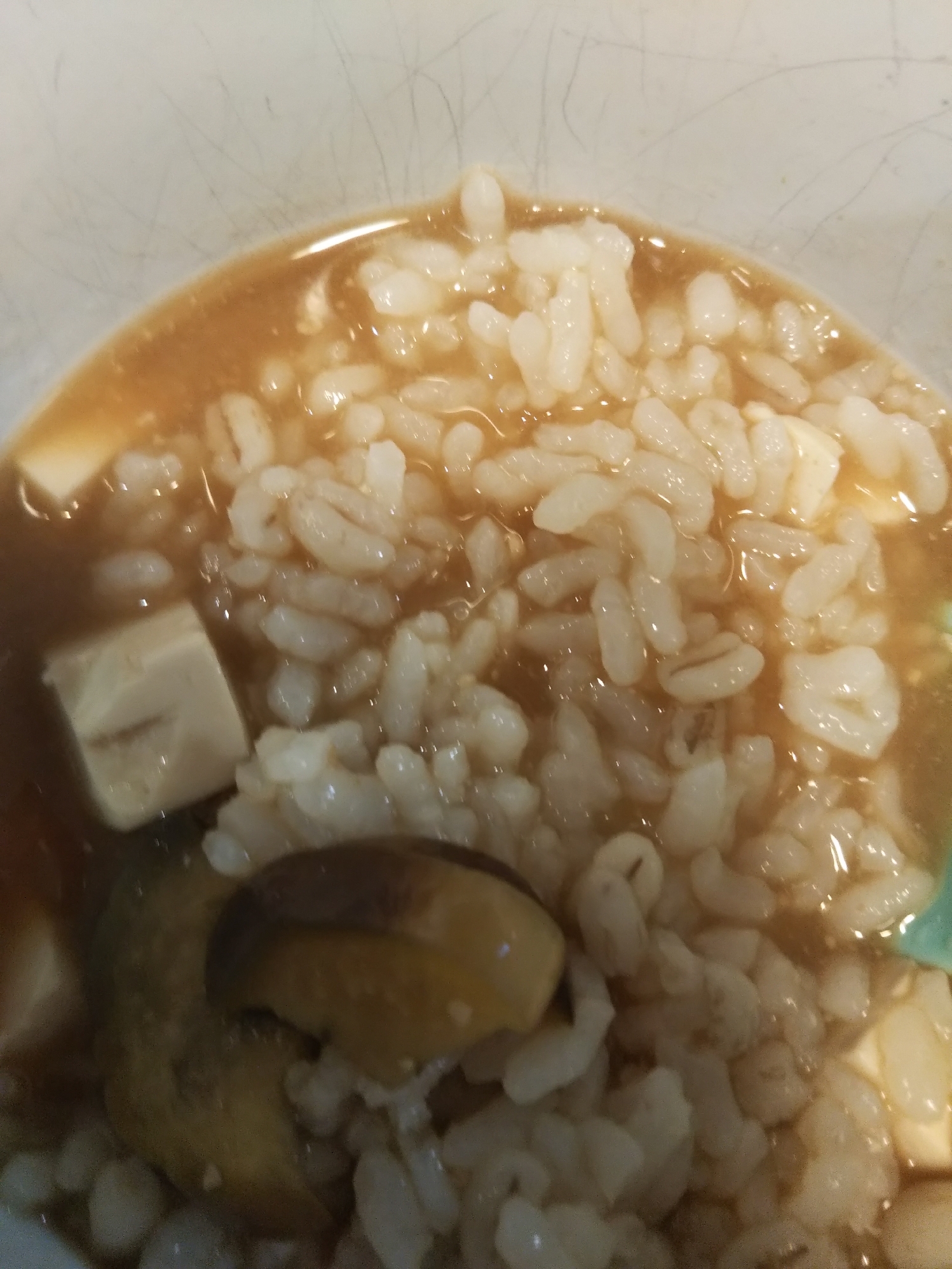 幼児食 豆腐となすの味噌汁ごはん