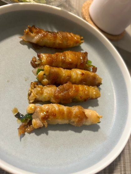 ニラとえのきの肉巻き