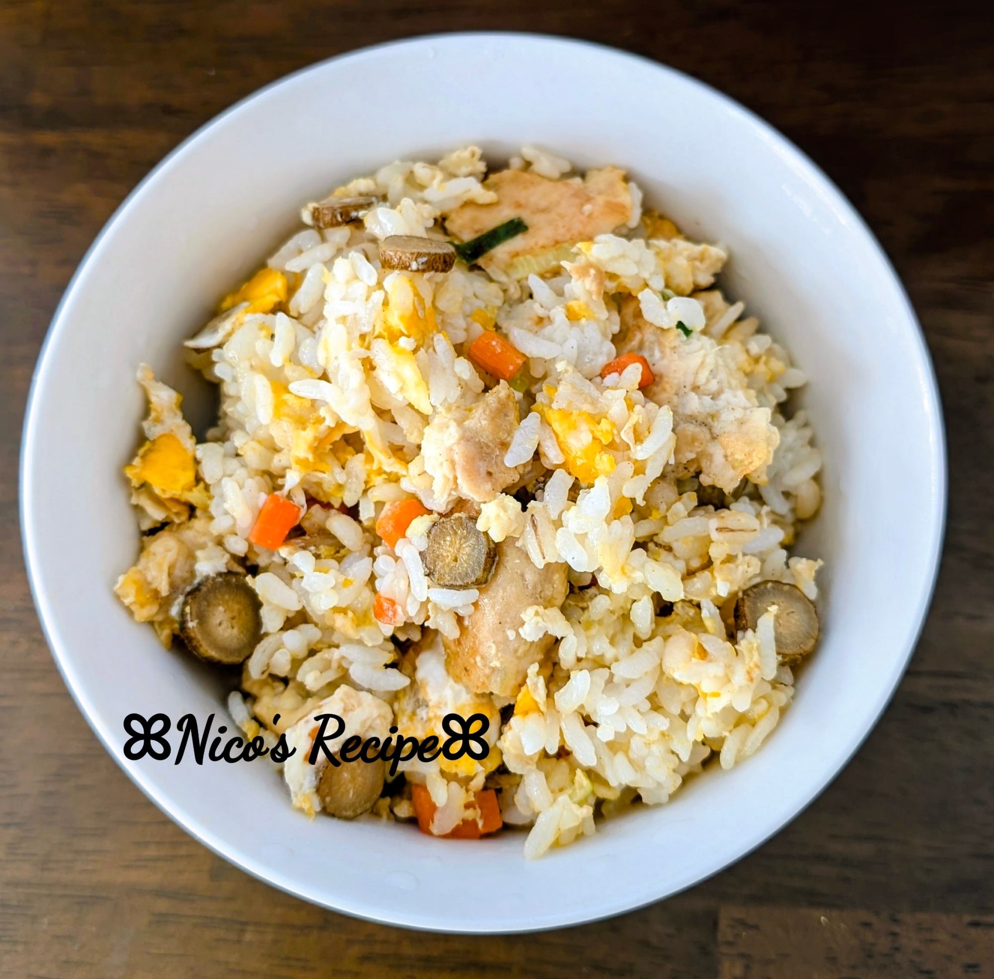 つくねとごぼうのチャーハン