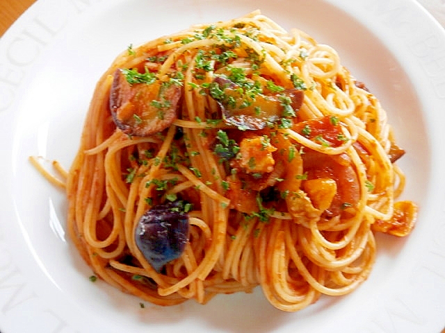 ケチャップで簡単☆なすとベーコンのスパゲッティ☆