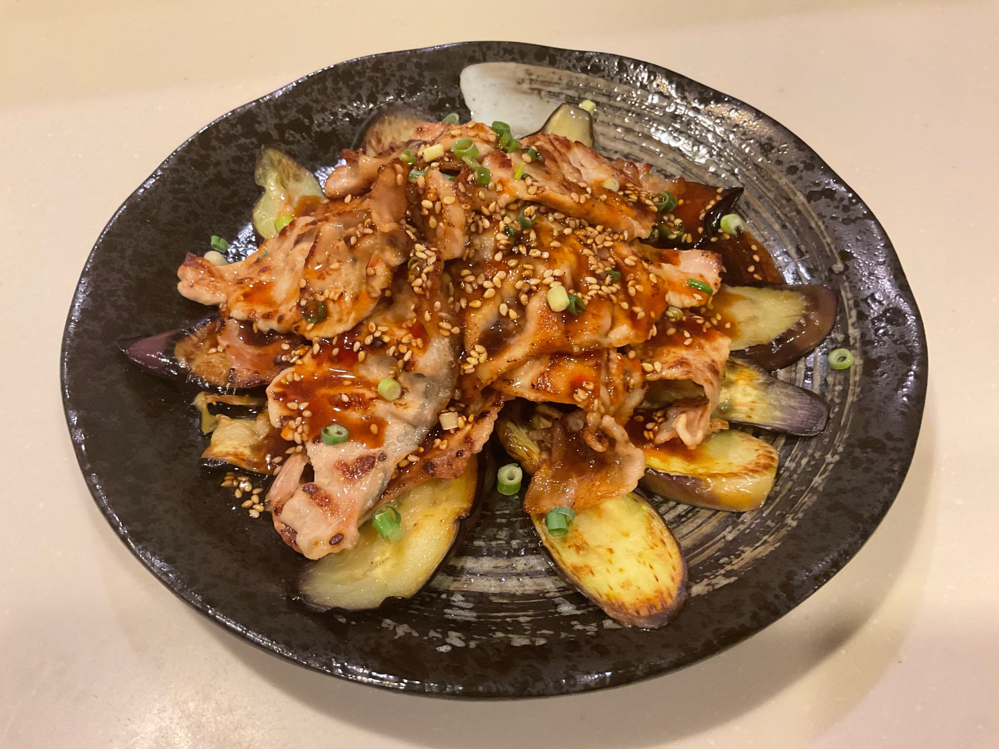 焼きなすよだれ豚！